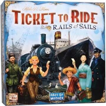 Ticket to Ride Rails & Sails Board Game - Train Route-Building Strategy Game, Fun Family Game for Kids & Adults, Ages 10+, 2-5 Players, 90-120 Minute Playtime, Made by Days of Wonder