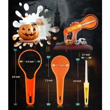 Zuacs Halloween Pumpkin Carving Kit,Professional Stainless Steel Craft Tools for Halloween Decoration Jack-O-Lanterns,2024 New Pumpkin Carving Set For Kids Or Adults,Pumpkin Decorations Tools