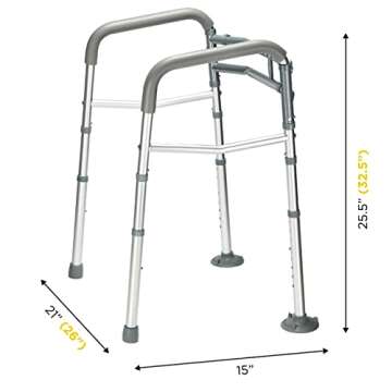 Medical king Toilet Safety Rail - Adjustable Detachable Toilet Safety Frame with Handles Heavy-Duty Toilet Safety Rails Stand Alone - Toilet Safety Rails for Elderly, Handicapped - Fits Most Toilets