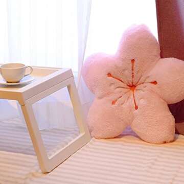 Kawaii Cherry Blossom Pillow for Aesthetic Room Decor