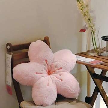 Kawaii Cherry Blossom Pillow for Aesthetic Room Decor