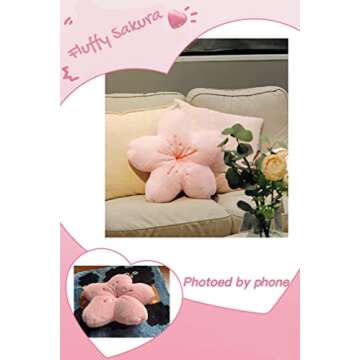 Kawaii Cherry Blossom Pillow for Aesthetic Room Decor