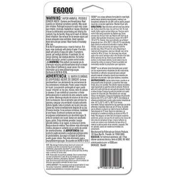 E6000 231020 Adhesive with Precision Tips – 1.0 fl oz for Crafting and Repairs