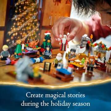 LEGO Harry Potter Advent Calendar 2024 for Kids - Christmas Advent Calendar W/ 16 Mini Builds & 7 Minifigures, Ages 7+ - Harry Potter Toys Gift Idea for Boys & Girls, Ages 7+ - 76438