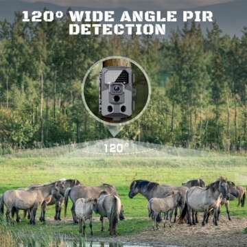 RIGDOO Trail Camera - 4K 48MP Game Camera with Night Vision 0.1s Trigger Motion Activated, IP66 Waterproof 120° Wide Angle Hunting Deer Camera with 50pcs No Glow LEDs for Wildlife Monitoring