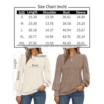 AUTOMET Business Casual Long Sleeve Shirts Tops Womens Trendy Dressy Blouses Cute Work Loose Fit Tee Tshirts 2024 Ladies Tunic Clothes Outfit Clothing ArmyGreen S