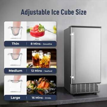 ICEVIVAL Ice Maker Machine - 80Lbs Daily Output