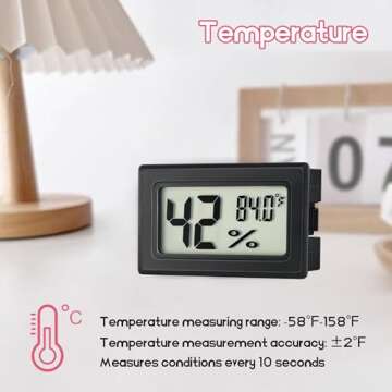 Mini Hygrometer 6 Pack for Indoor Humidity Measurement