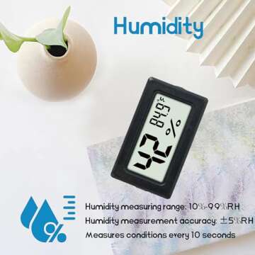 Mini Hygrometer 6 Pack for Indoor Humidity Measurement