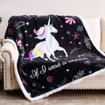 Cute Unicorn Blanket Gift