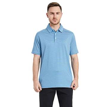 Men's Moisture Wicking Golf Shirts - Dry Fit Sport Polos