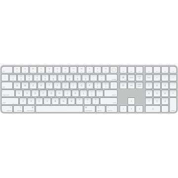Apple Magic Keyboard with Touch ID and Numeric Keypad: Wireless, Bluetooth, Rechargeable. Works with Mac Computers with Apple Silicon; US English - White Keys