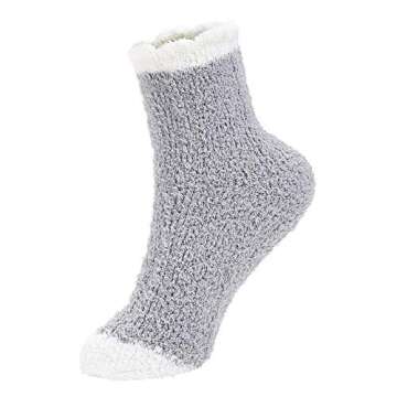 Cozy Century Star Women’s Fuzzy Slipper Socks