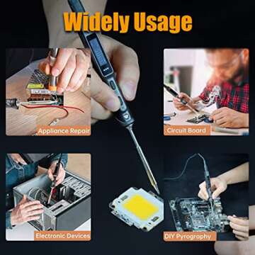 UY CHAN Original TS101 Upgraded from TS100 PD DC Programmable Pocket-size Portable Soldering Iron Station Kit for Field Repair (B2 Kit)