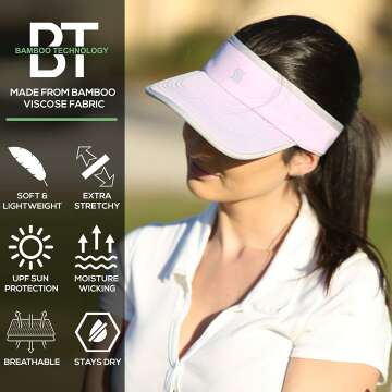 SAAKA Women's Sports Visor - Soft and Adjustable