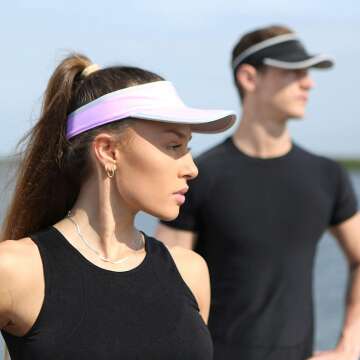 SAAKA Women's Sports Visor - Soft and Adjustable