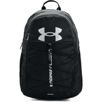 Under Armour Unisex-Adult Hustle Sport Backpack , Black (001)/Silver , One Size Fits All