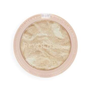 Revolution Beauty, Reloaded Pressed Powder Highlighter, Intensely Pigmented for a High Impact Dewy Finish, Raise The Bar, 0.22 Oz.