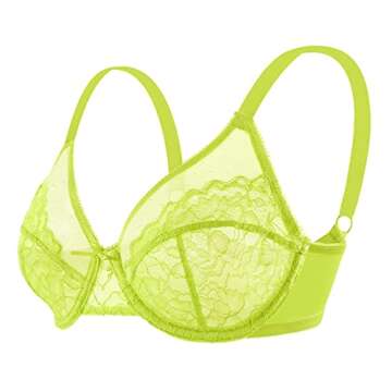 HSIA Minimizer Bra - Full Coverage Underwire Green