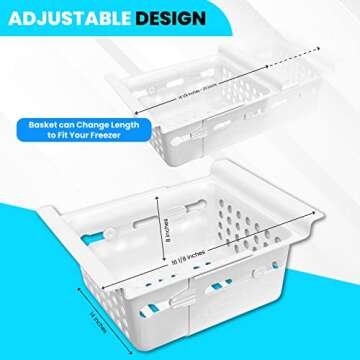 Freezermax Chest Freezer Basket. Adjustable Bin to fit most deep freezers. Now With Basket Length Locks