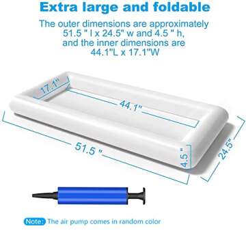 Jasonwell Inflatable Serving Bars Ice Buffet Salad Serving Trays Food Drink Holder Cooler Containers