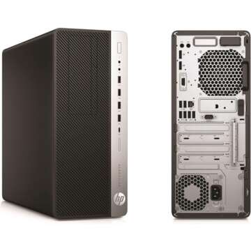 HP Elitedesk 800 G3 SFF Desktop Computer Bundle with RGB Keyboard