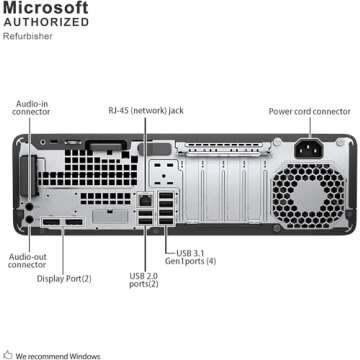 HP Elitedesk 800 G3 SFF Desktop Computer, Mouse, Intel I7-7700 to 4.20GHz, 32GB DDR4, 1TB SSD & 500GB HDD, RGB Keyboard, WiFi BT, Win10 Pro (Renewed)