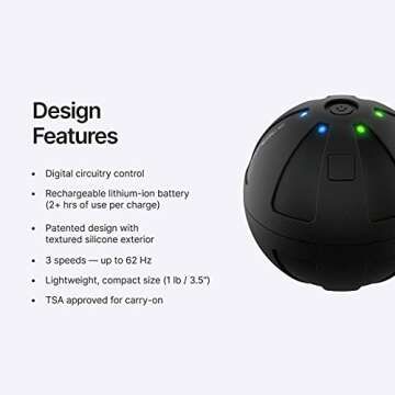 Hyperice Hypersphere - Portable Vibrating Massage Ball for Muscle Recovery and Soreness Relief - FSA/HSA Eligible