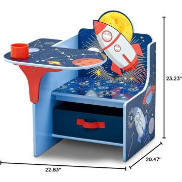 Kids' Space Adventures Chair Desk with Storage Bin