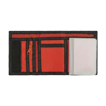 PUMA Kids' Little Rise Trifold Wallet, red/Black, One Size