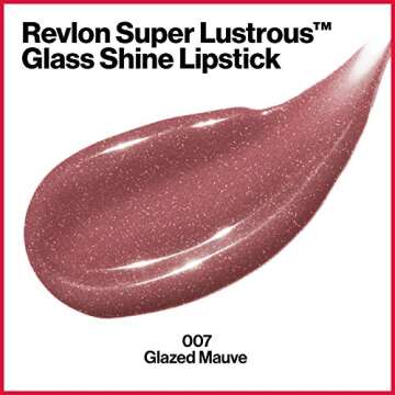 Revlon Glass Shine Lipstick 007 Glazed Mauve 0.15 Oz