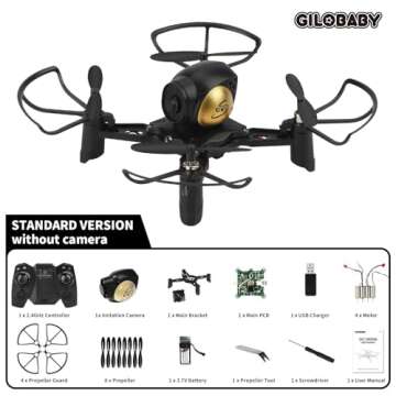 GILOBABY Mini Drone for Kids and Beginners, DIY Drone Kit, RC Nano Quadcopter Drones with 3D Flip, Altitude Hold, Headless Mode, Indoor Outdoor Flying Toys Gifts for Boys and Girls