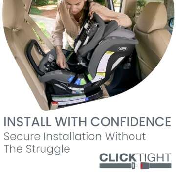 Britax Poplar S Convertible Car Seat, 2-in-1 Car Seat with Slim 17-Inch Design, ClickTight Technology, Glacier Graphite