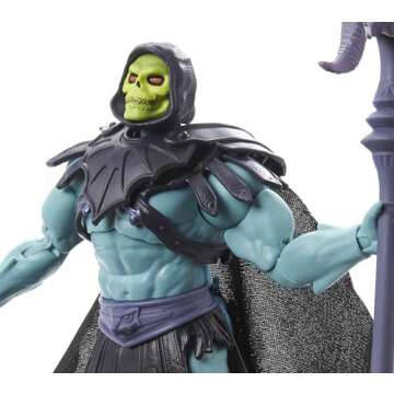 Masters of the Universe Masterverse New Eternia Skeletor Action Figure with Accessories, Collectible for Motu Fans Ages 6 Years & Older