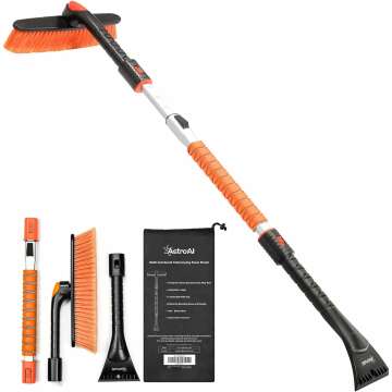 AstroAI 47.2" Ice Scraper & Extendable Snow Brush for Cars