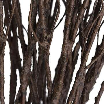 FLOERVE 12 Pcs Artificial Curly Willow Branches Plants Decorative Brown Twig Stems Spray Tall for Vase DIY Crafts Wedding Floral Arrangement Home Decor Indoor