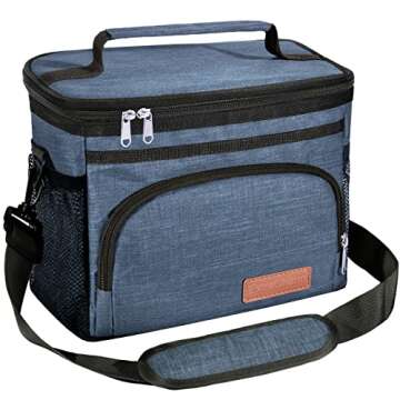 Insulated Lunch Bag - Reusable Cooler Tote for Adults