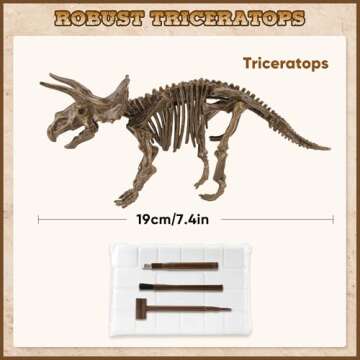 VIBIRIT Dig Up Dinosaurs Skeleton Set,Dinosaur Digging Fossil Kit Model Toys Educational Realistic Toys for Kids,Boys,Girls