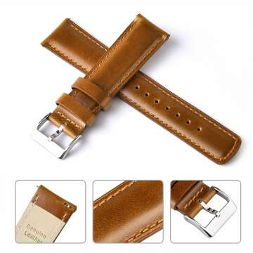 Ritche Quick Release Leather Watch Bands for All Sizes