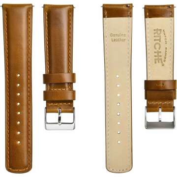 Ritche Quick Release Leather Watch Bands for All Sizes