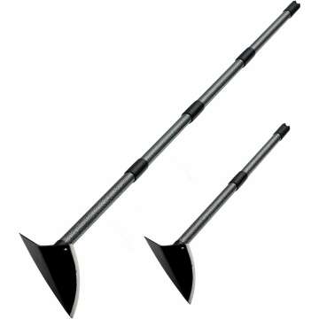 Heavy Duty 60" Long Handle Triangle Hoe for Gardening