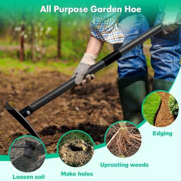 60 Inch Heavy Duty Triangle Hoe for Gardening