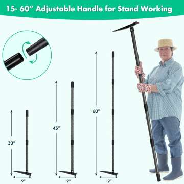 60 Inch Heavy Duty Triangle Hoe for Gardening