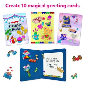 Skillmatics Art & Craft Activity - Foil Fun Card Making Set, No Mess Art for Kids, Craft Kits & Supplies, DIY Creative Activity, Valentine's Day Gifts for Girls & Boys Ages 4, 5, 6, 7, 8, 9