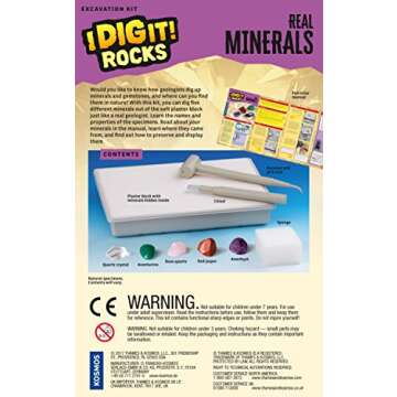 Thames & Kosmos I Dig It! Rocks - Real Minerals Excavation Kit | Science Kit | Dig Up Real Mineral Specimens | Learn About Mineralogy & Geology | 2018 Oppenheim Toy Portfolio Platinum Award Winner