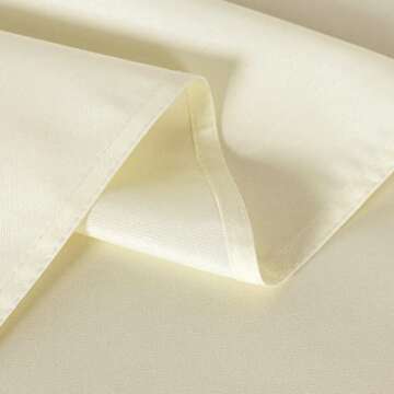 Sancua Beige Tablecloth 54" - Stain Resistant & Washable