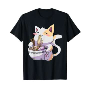 Ramen Cat Kawaii Anime Japanese Kawaii Neko T-Shirt