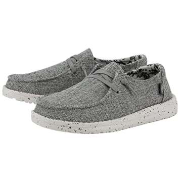 Hey Dude Wendy Blend Linen Casual Shoes - Iron Grey