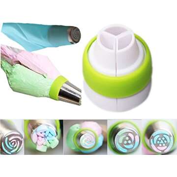 7pcs Russian Piping Tips + 1 Coupler Icing Piping Nozzles Cake Decorating Tips Tulip Rose Nozzle Tip Large Size