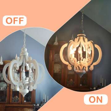 6-Lights Farmhouse Chandelier - Rustic Lighting Solution